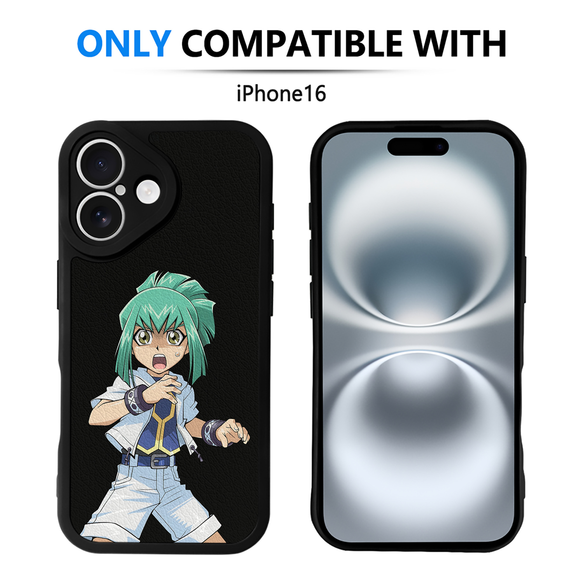 遊☆戯☆王 Yu-Gi-Oh! 【iPhone 16シリーズ対応】シリコンスマホケース（レザー調） 材質：シリコン